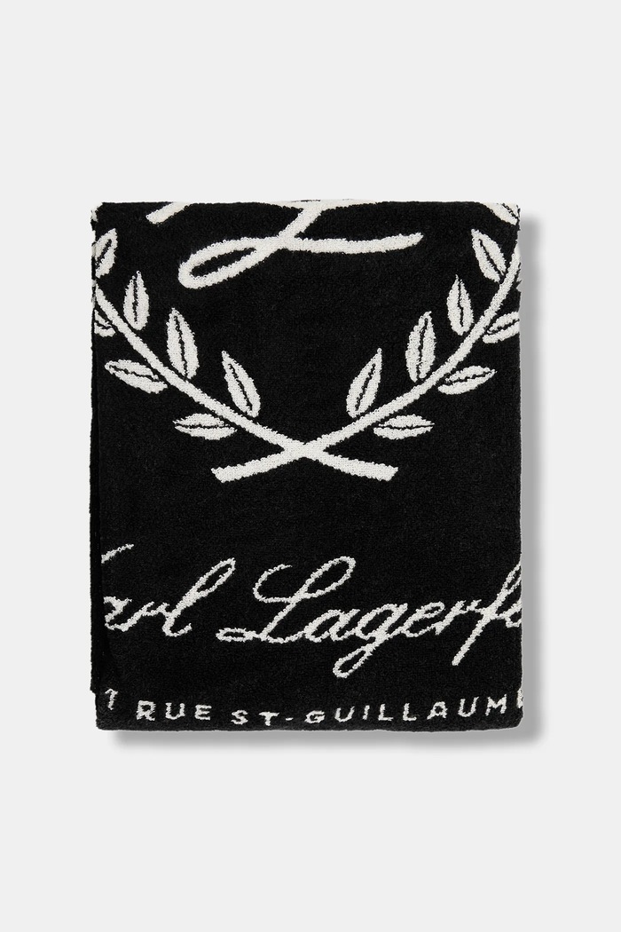 Karl Lagerfeld prosop mare de bumbac K/HOTEL 90 x 150 cm B1W46088 negru SS26