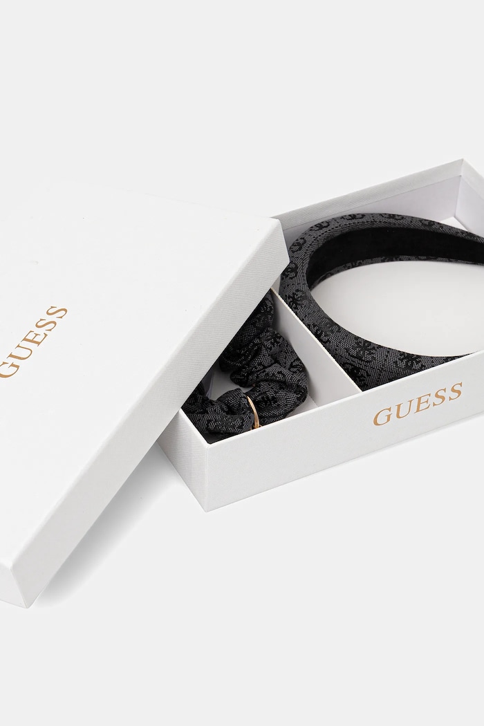 Traka i gumica za kosu Guess NOELLE 2-pack siva GFBOXW.P5403