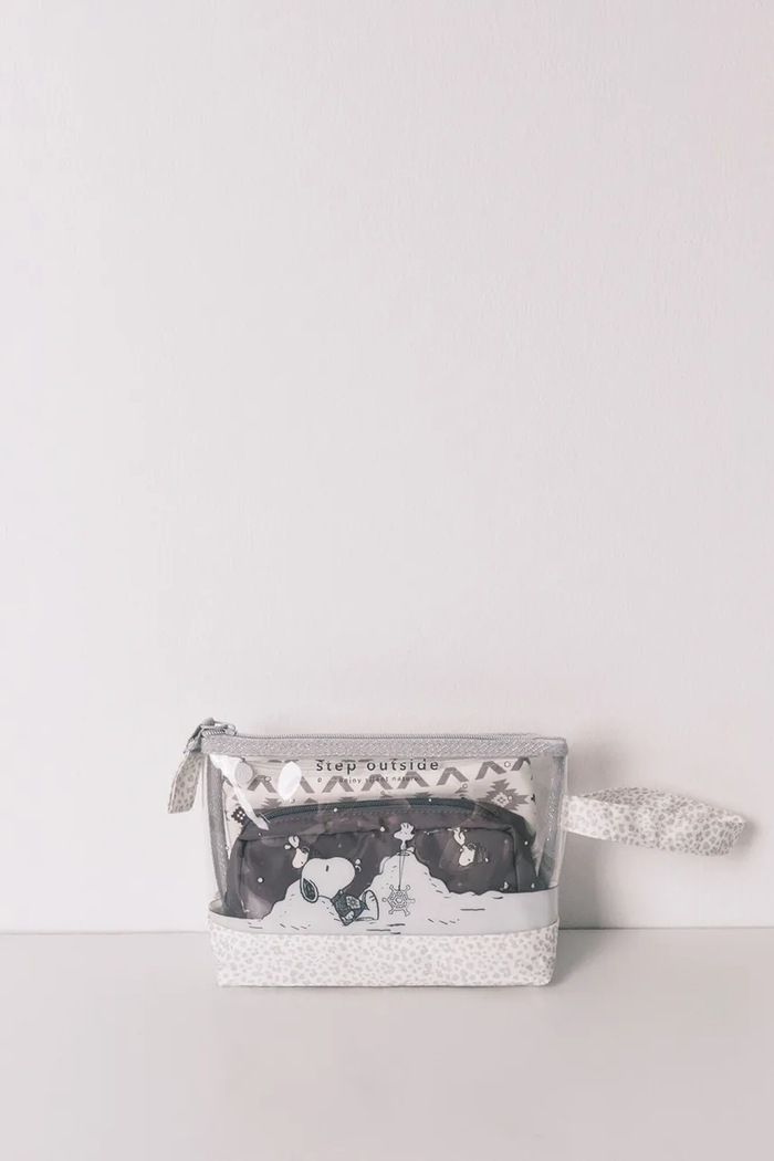 Kozmetická taška women'secret SNOOPY 3-pak sivá 4842018