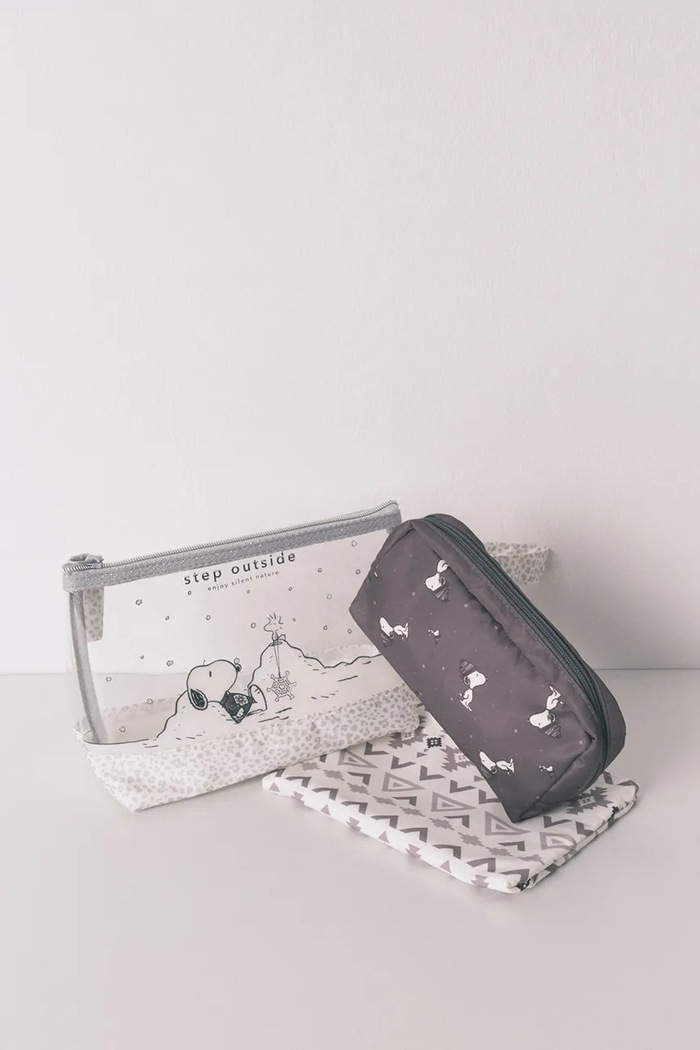 Kozmetická taška women'secret SNOOPY 3-pak sivá 4842018