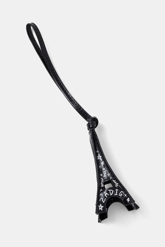 Δερμάτινο μπρελόκ ZADIG&VOLTAIRE μαύρο LWOG02311