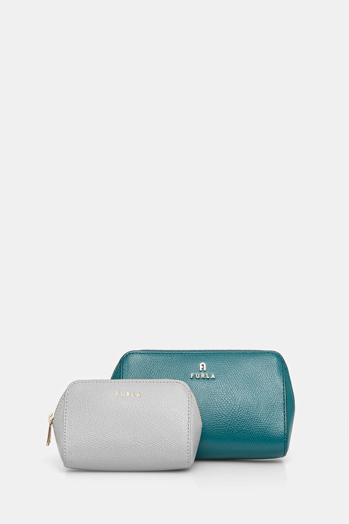 Furla astuccio per trucchi in pelle pacco da 2 turchese WE00453.ARE000.4509S