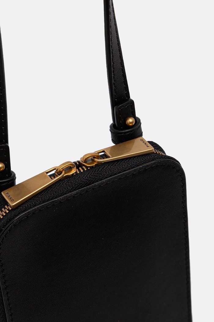 Pinko husă din piele pentru telefon negru 106027.A0F1