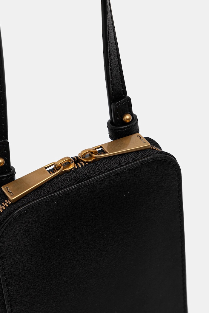 Pinko husă din piele pentru telefon negru 106027.A0F1