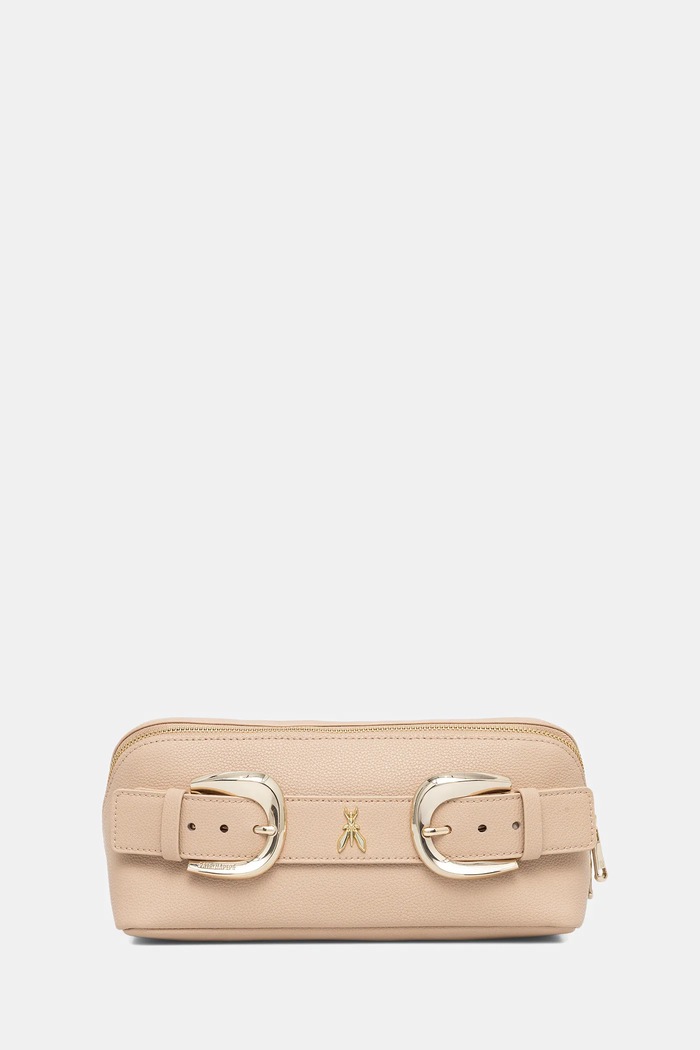 Patrizia Pepe astuccio per trucchi in pelle applique beige 8Q0027.L001