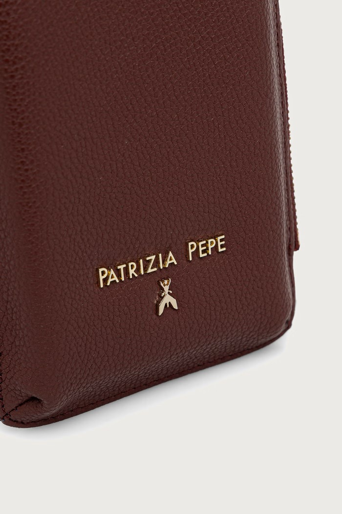 Patrizia Pepe obal na telefon dámský kožený hnědá 8Q0029.L001