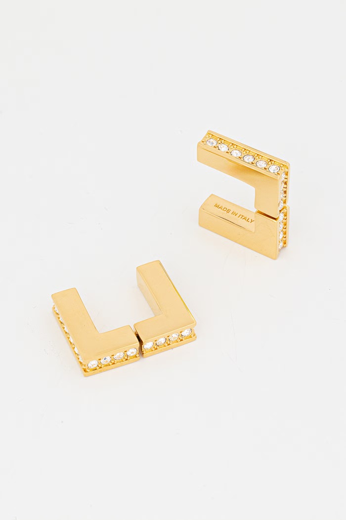 Elisabetta Franchi cercei zirconiu cubic aur OR26K61E2