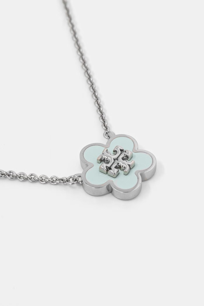 Tory Burch colier Forger Me Not 147287 argintiu SS26
