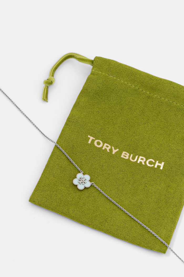 Tory Burch colier Forger Me Not argintiu 147287