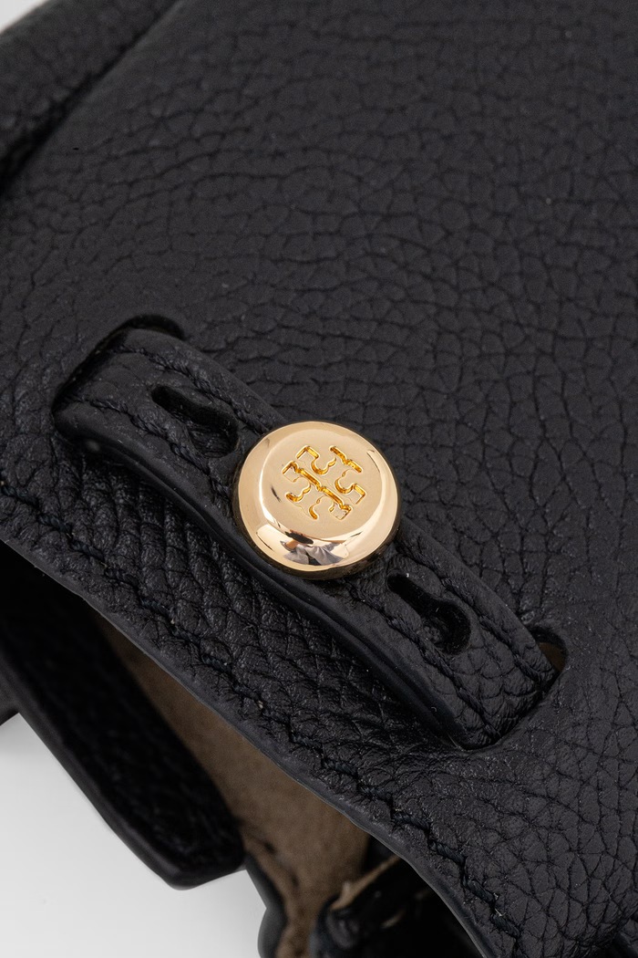Kožená kľúčenka Tory Burch Romy 184996 čierna SS26