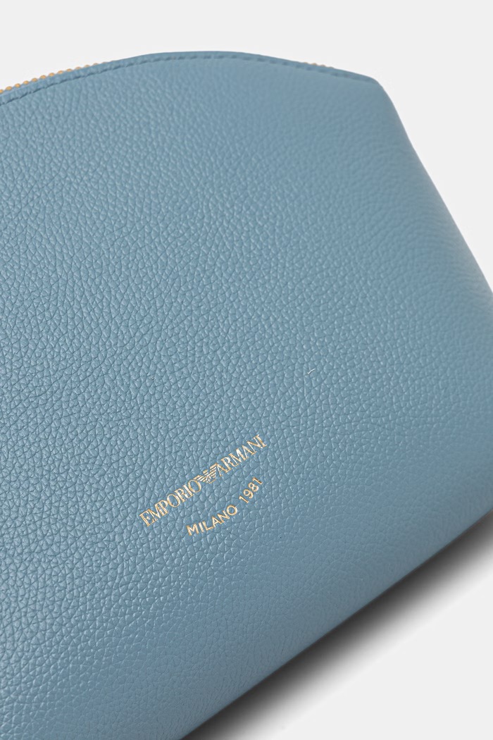 Emporio Armani kosmetyczka skórzana turkusowy EW000546.AF19568
