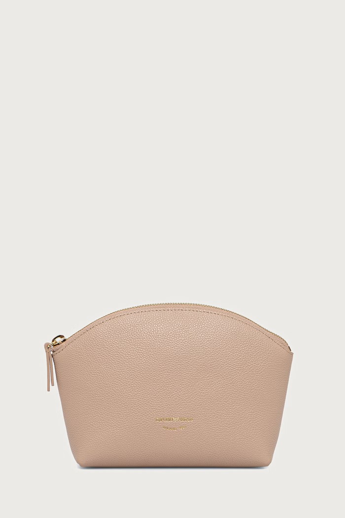 Emporio Armani Kozmetička torbica za žene kožna bež EW000546.AF19568