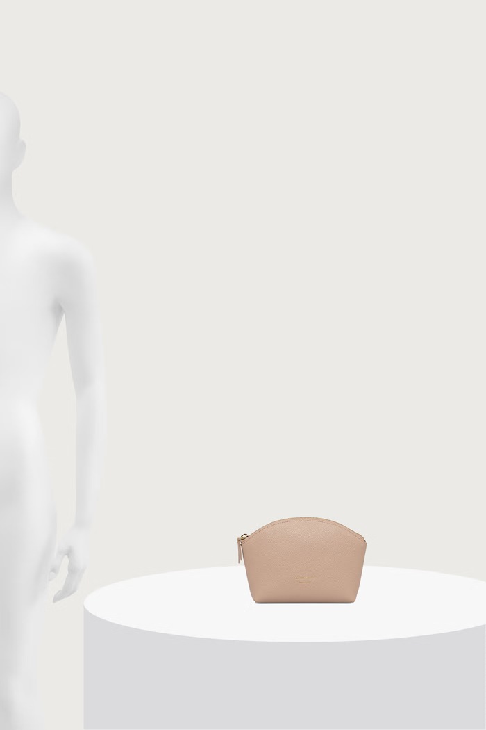 Kozmetička torbica za žene kožna Emporio Armani EW000546.AF19568 bež