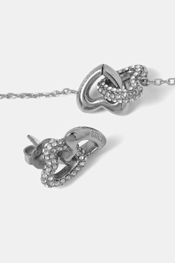 Náramok a náušnice Guess BELOVED JUBS06.000JW strieborná SS26