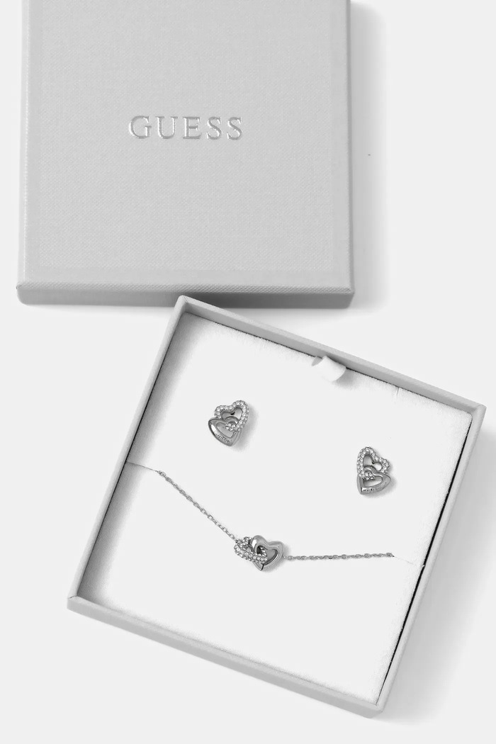 Doplnky Náramok a náušnice Guess BELOVED JUBS06.000JW strieborná
