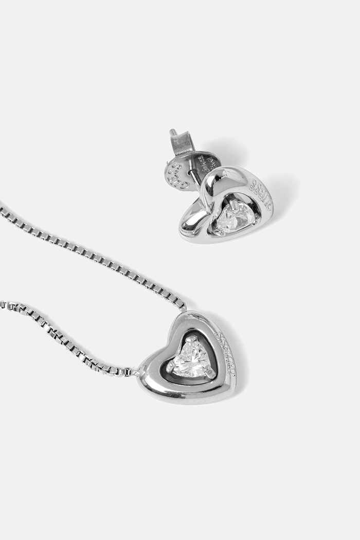 Náhrdelník, náramok a náušnice Guess BELOVED JUBS06.005JW strieborná SS26