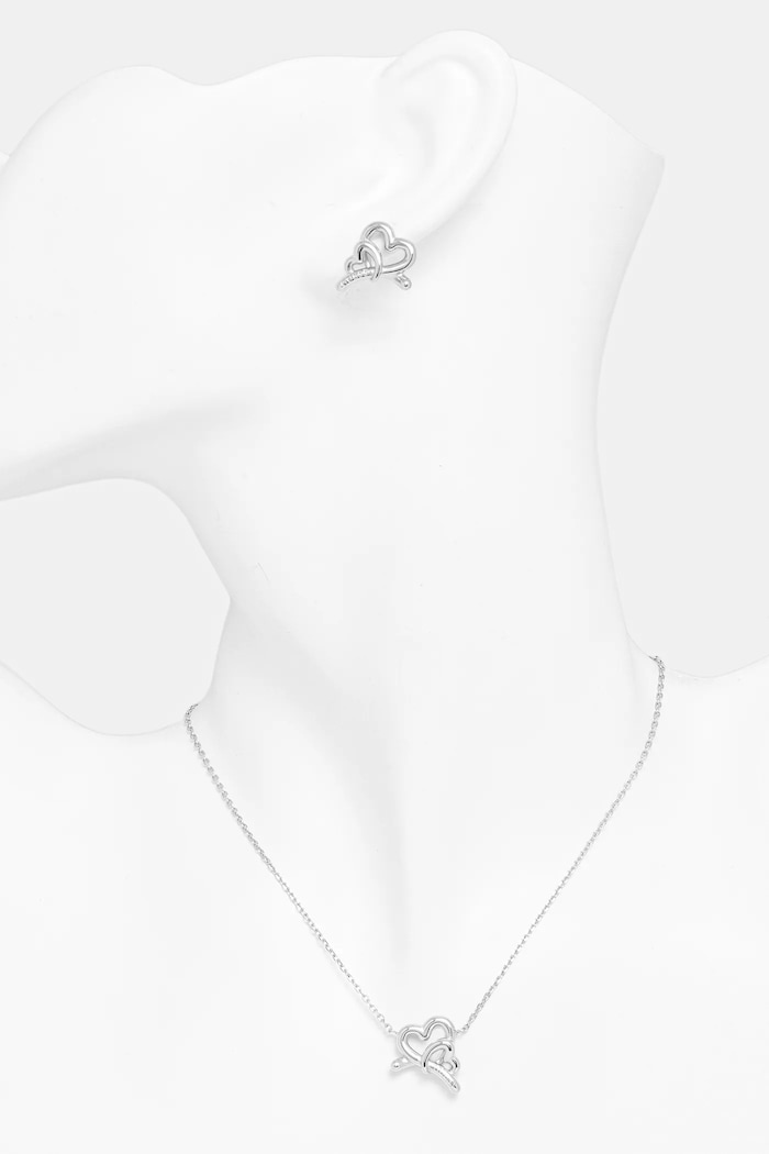 Doplnky Náhrdelník a náušnice Guess LOVE BITES JUBS06.010JW strieborná