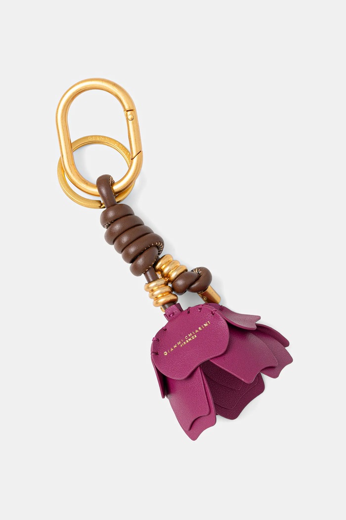 Δερμάτινο μπρελόκ Gianni Chiarini ροζ PC.DESERT.FLOWER.02