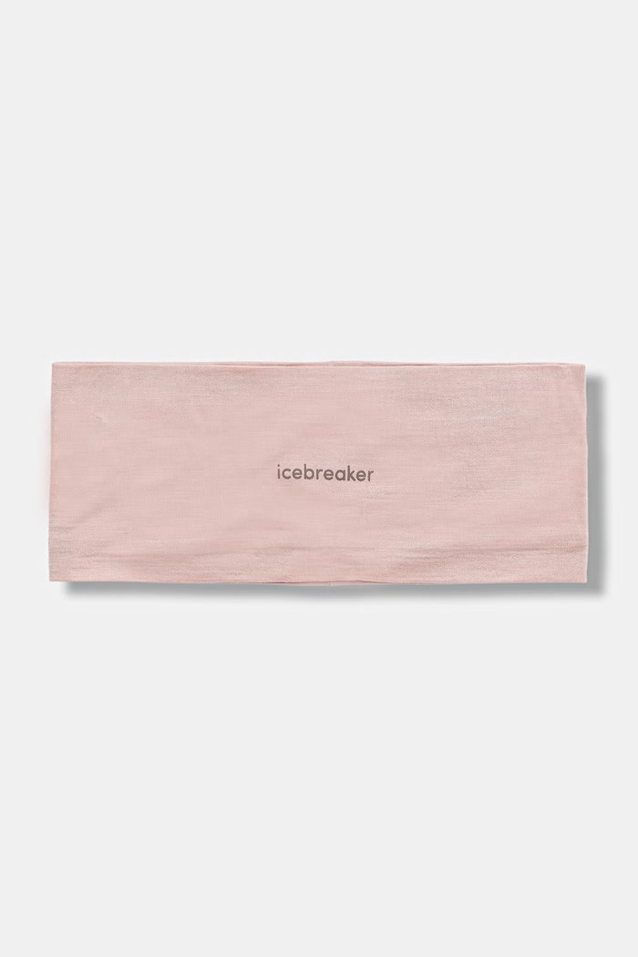 Čelenka s příměsí vlny Icebreaker Cool-Lite Flexi Headband outdoor růžová IB0A56FN0LH1
