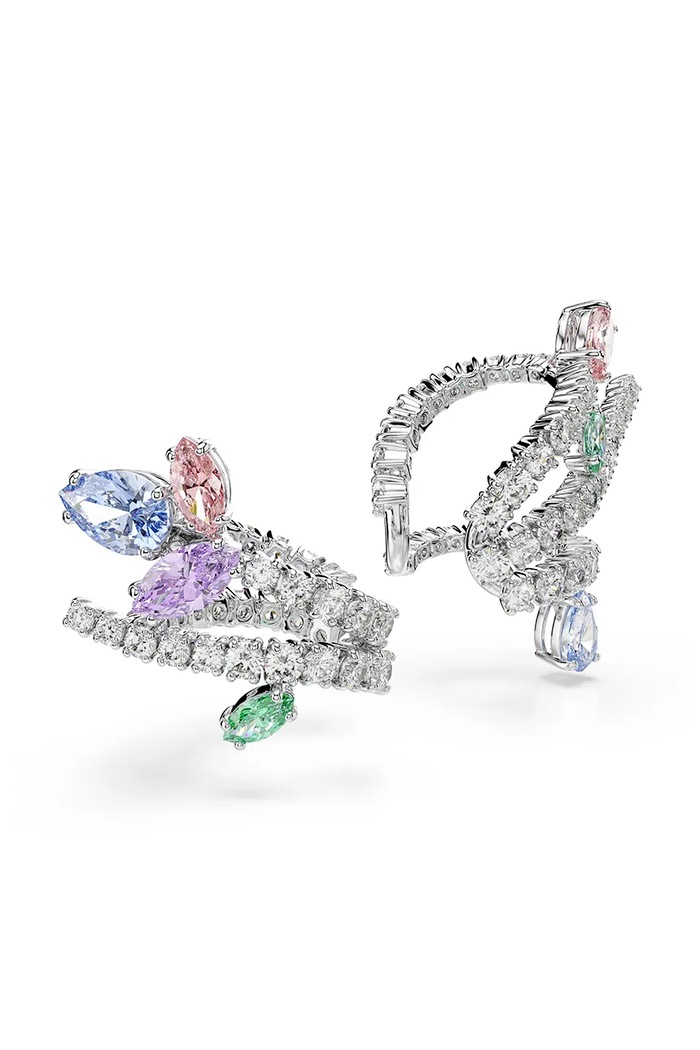 Swarovski nausznica damska metalowa cyrkoniowa Ariana Grande x Swarovski srebrny 5749184