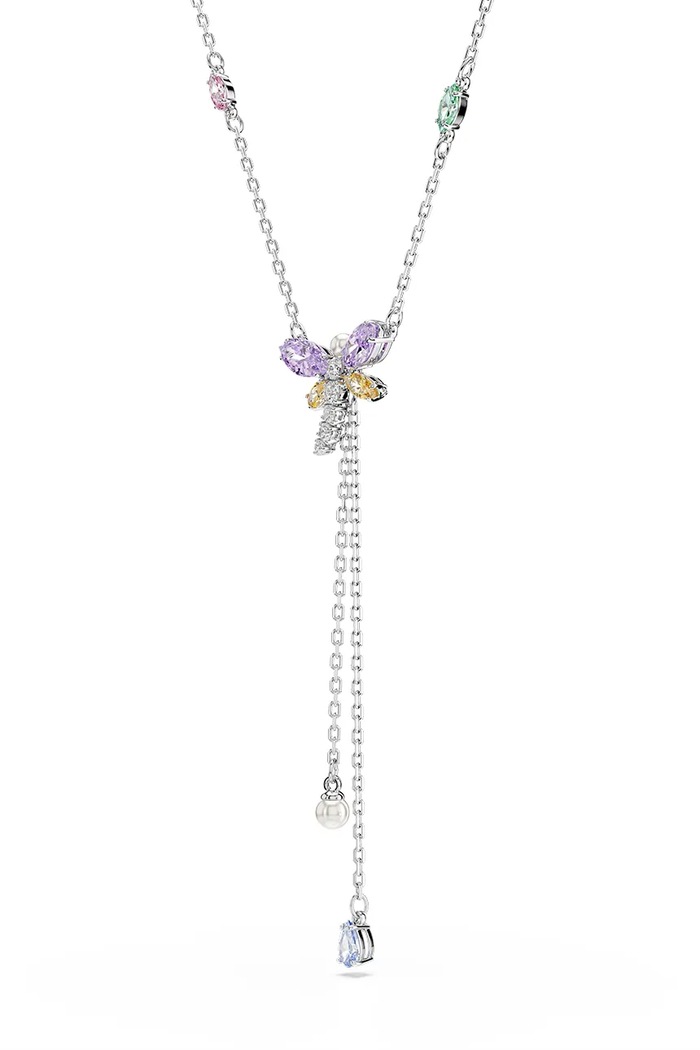 Akcesoria Swarovski naszyjnik damski z kryształem Swarovski Ariana Grande x Swarovski 5749183 srebrny