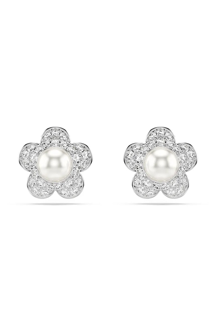 Swarovski kolczyki damskie metalowe z kryształem Swarovski Ariana Grande x Swarovski srebrny 5756098
