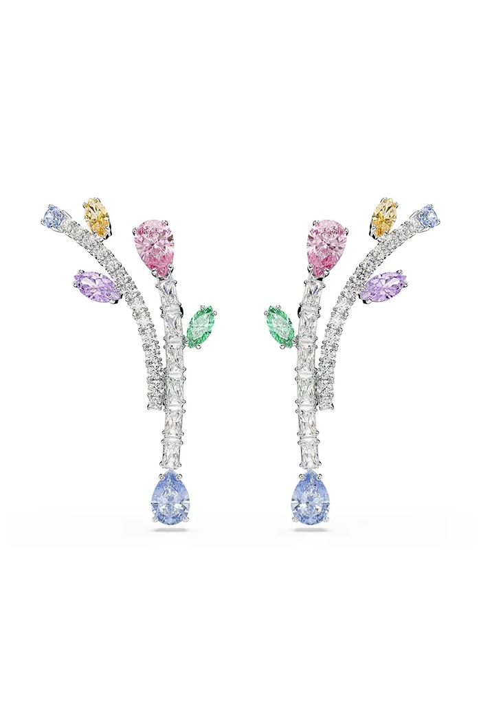 Swarovski kolczyki damskie metalowe z kryształem Swarovski Ariana Grande x Swarovski multicolor 5737426