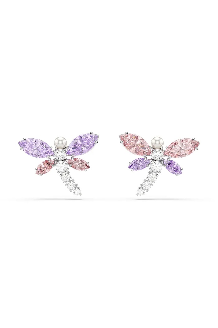 Swarovski kolczyki damskie metalowe z cyrkonią Ariana Grande x Swarovski różowy 5737371