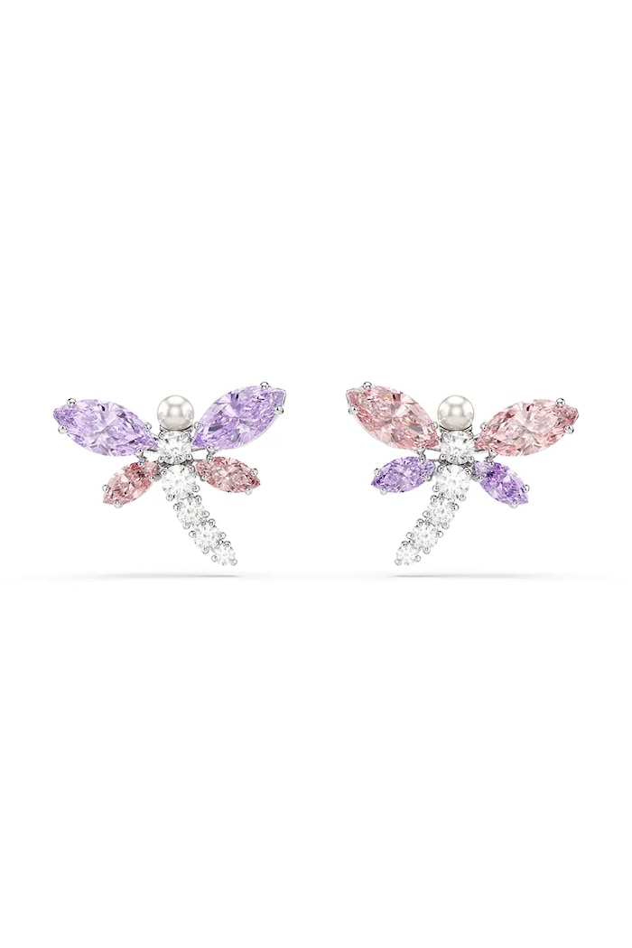 Swarovski kolczyki damskie metalowe z cyrkonią Ariana Grande x Swarovski różowy 5737371