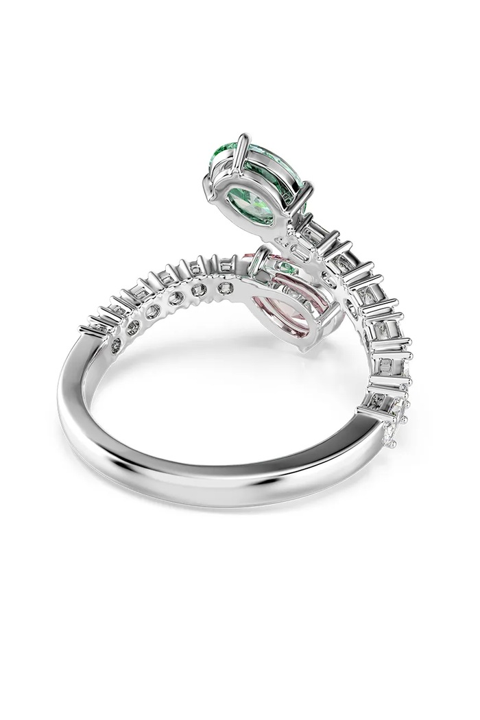 Swarovski pierścionek damski metalowy z kryształem Swarovskiego Ariana Grande x Swarovski 5737372 srebrny SS26