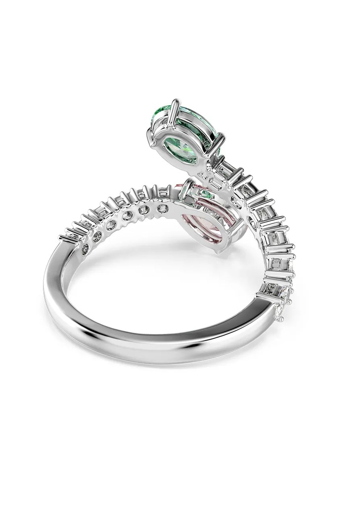 Swarovski pierścionek damski metalowy z kryształu Swarovski Ariana Grande x Swarovski 5737376 srebrny SS26