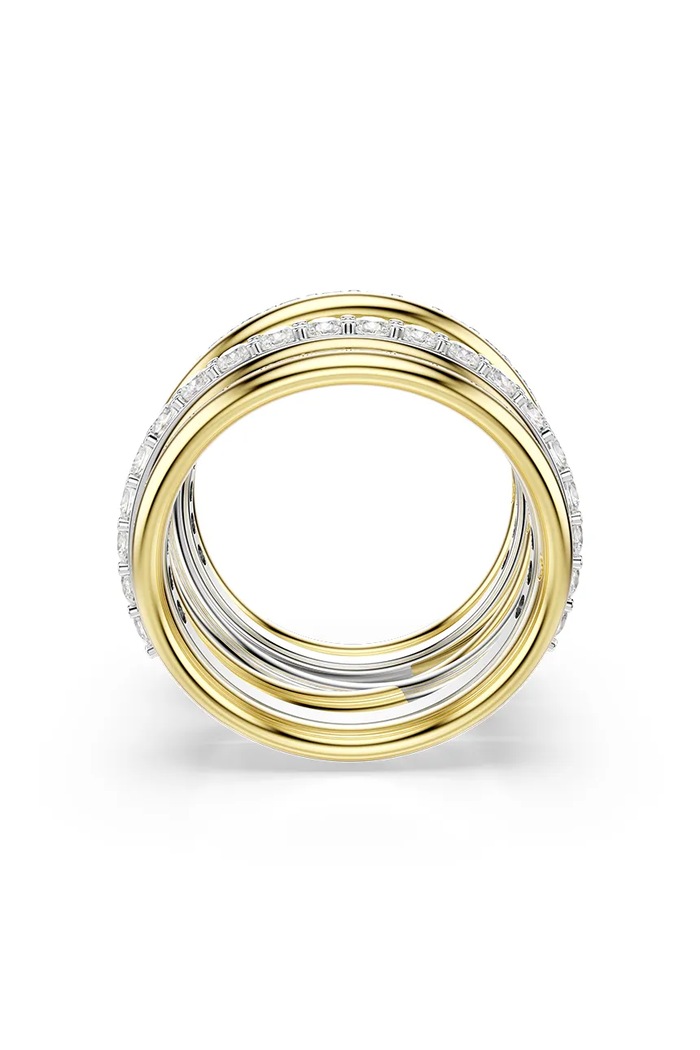 Prsteň Swarovski HYPERBOLA 3-pak zlatá 5740414