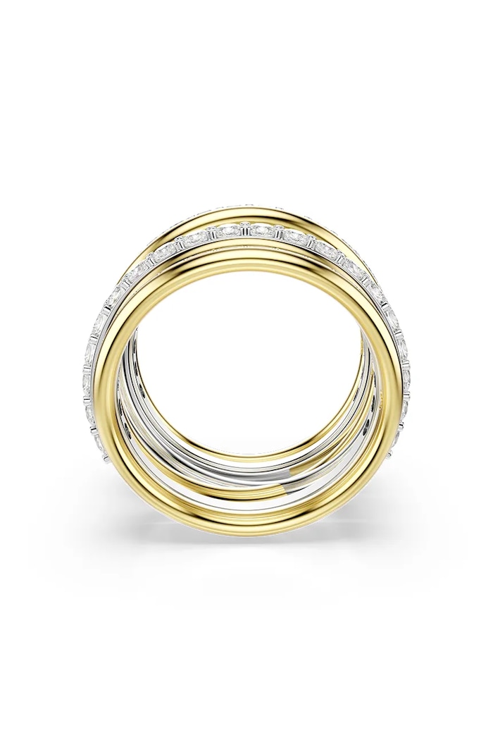 Prsteň Swarovski HYPERBOLA 3-pak zlatá 5740414
