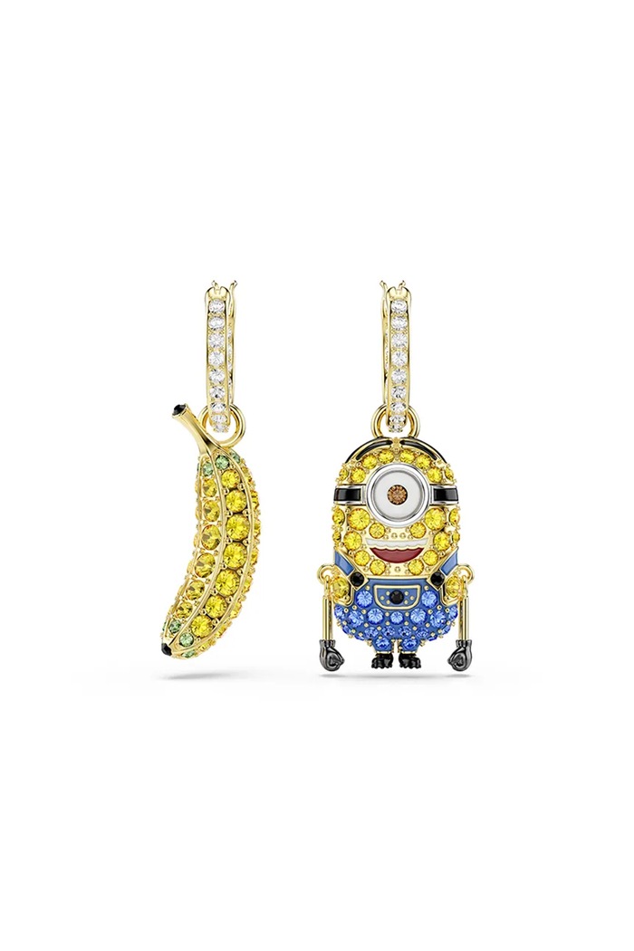 Swarovski náušnice dámské z pozlaceného kovu se Swarovski krystalem MINIONS 5743382 zlatá SS26