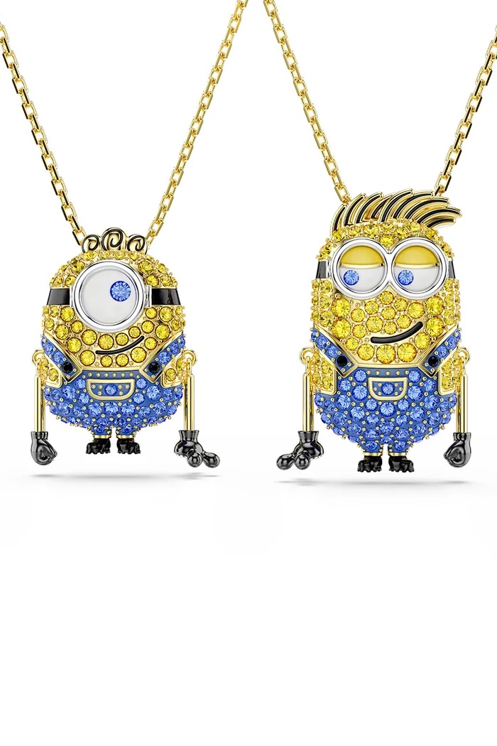 Swarovski naszyjnik damski pozłacany z cyrkonią MINIONS złoty 5751614