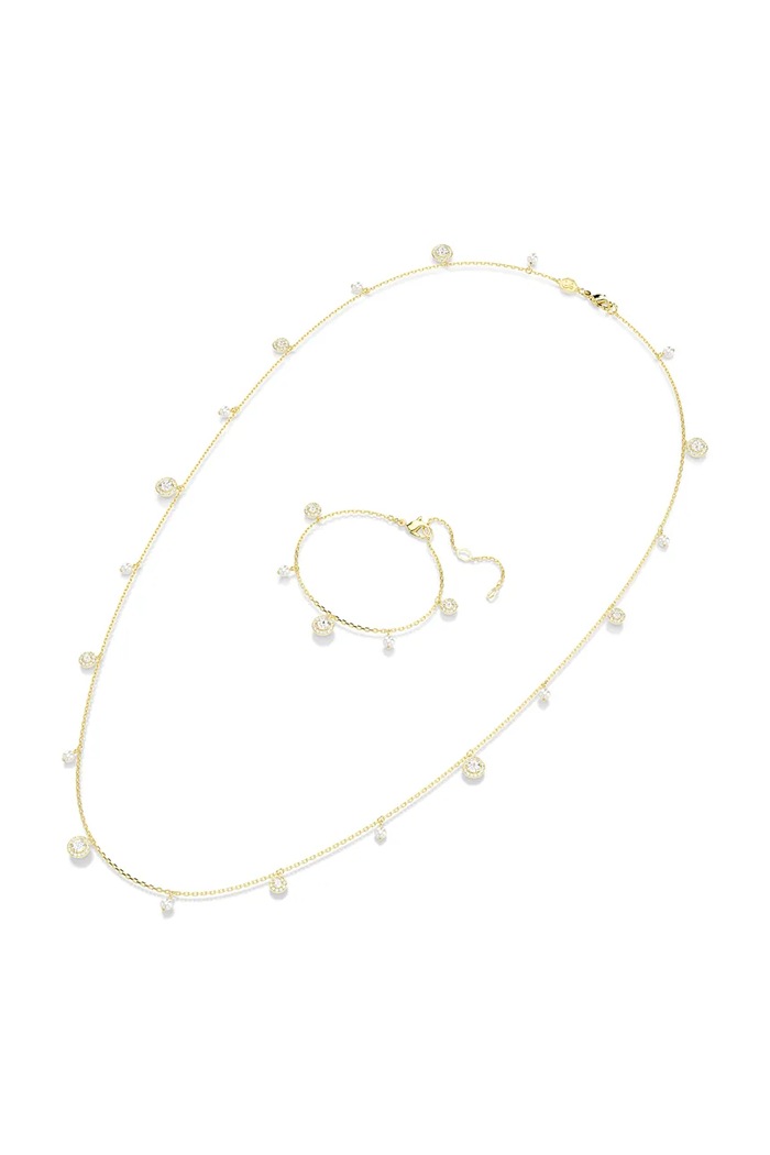 Swarovski naszyjnik UNA złoty 5742380