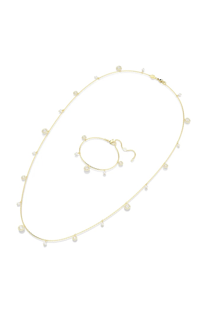 Swarovski naszyjnik UNA złoty 5742380