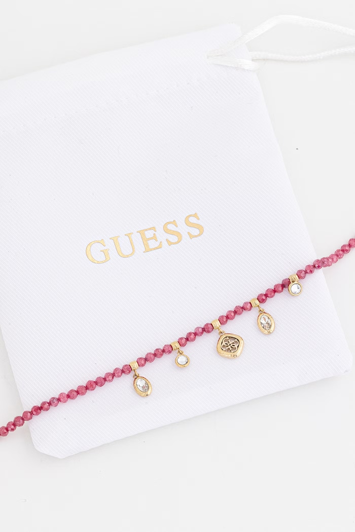 Αξεσουάρ Guess βραχιόλι γυναικείο ανοξείδωτο ατσάλι JAIPUR SPLENDOR JUBB06.145JW ροζ