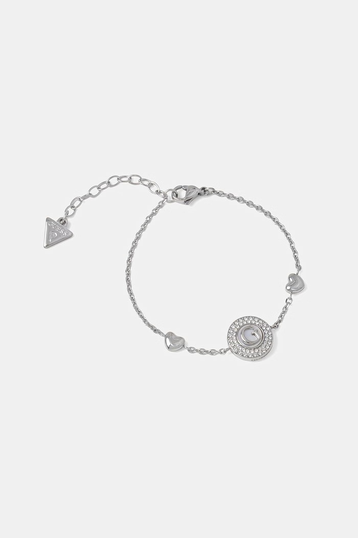 Guess náramok dámsky z nehrdzavejúcej ocele G TALISMAN strieborná JUBB06.208JW