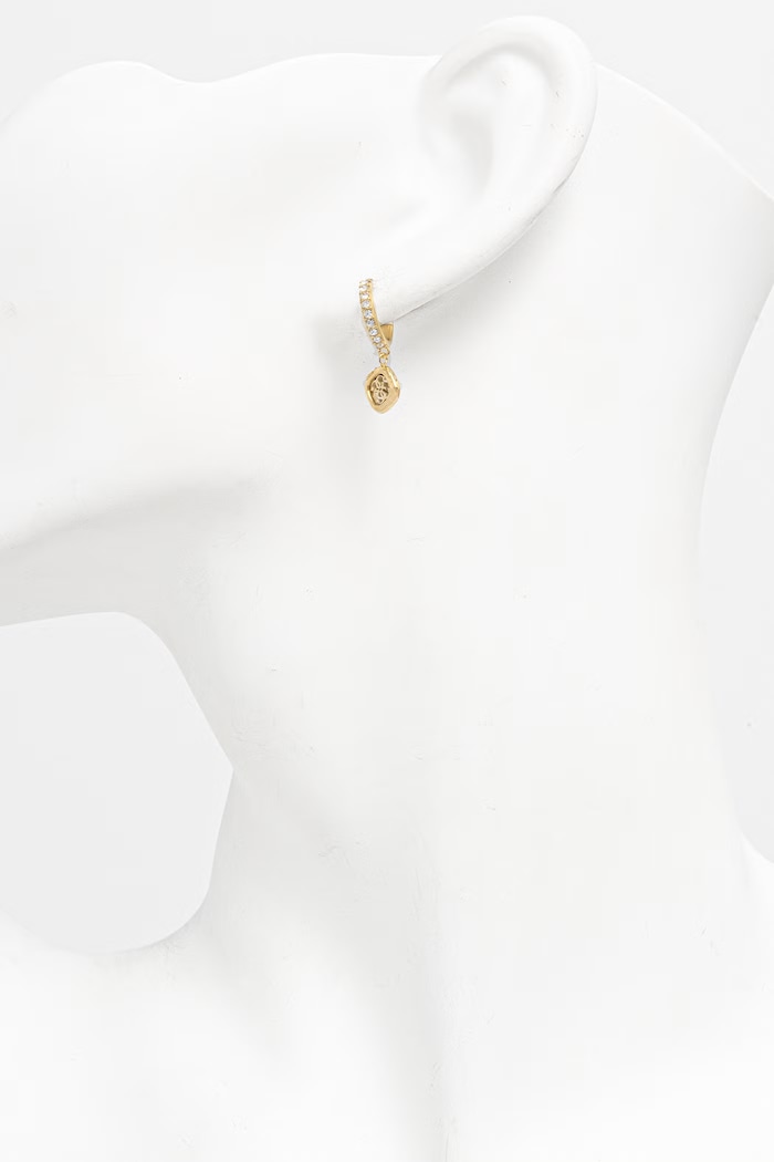 Guess σκουλαρίκια γυναικεία ανοξείδωτο ατσάλι JAIPUR SPLENDOR JUBE06.151JW χρυσαφί SS26