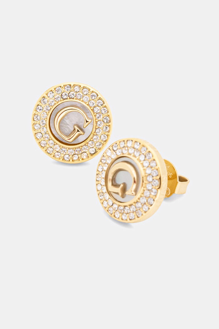 Guess kolczyki damskie ze stali nierdzewnej G TALISMAN JUBE06.205JW złoty SS26