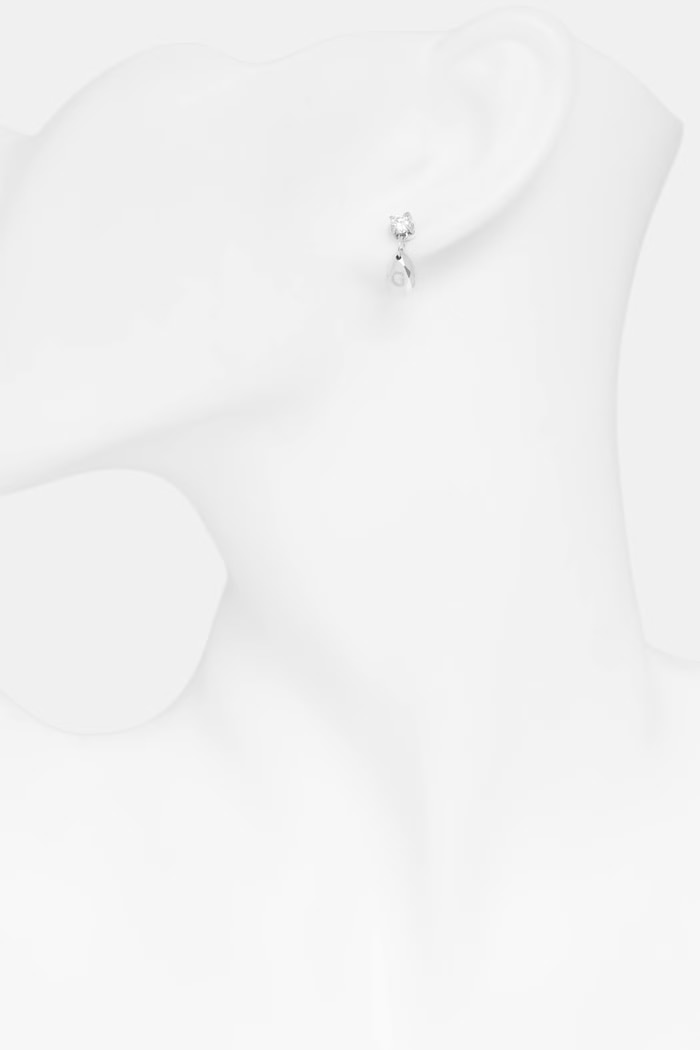 Accesorii Guess cercel pentru femei, din oțel inoxidabil PIERCING STUDIO JUBE06.257JW argintiu