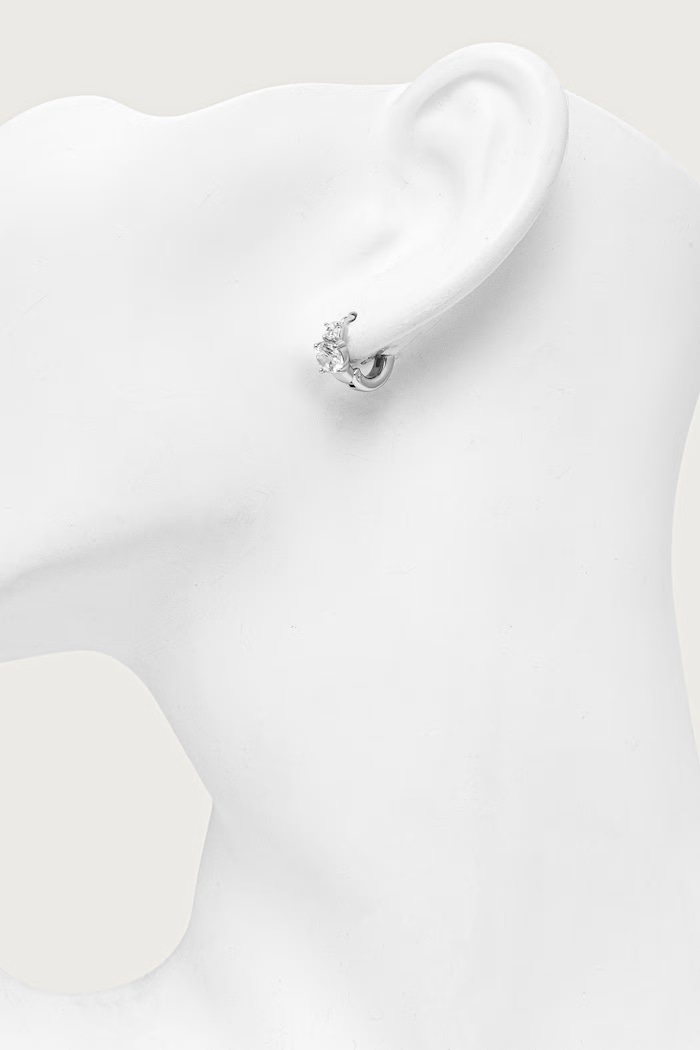 Női rozsdamentes acél fülbevaló PIERCING STUDIO Guess JUBE06.270JW ezüst