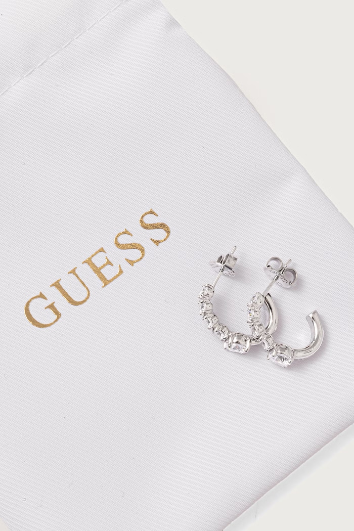 Náušnice dámské z nerezové oceli PIERCING STUDIO Guess JUBE06.272JW stříbrná