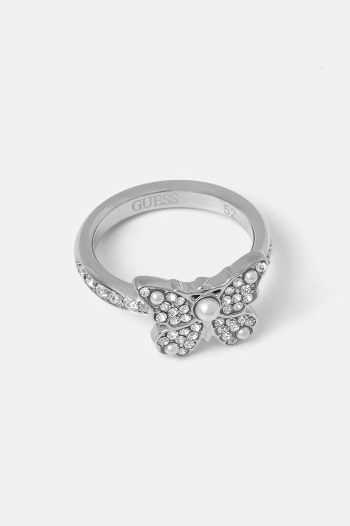 Guess Пръстен Женски BORBOLETA сребърен JUBR06.126JW