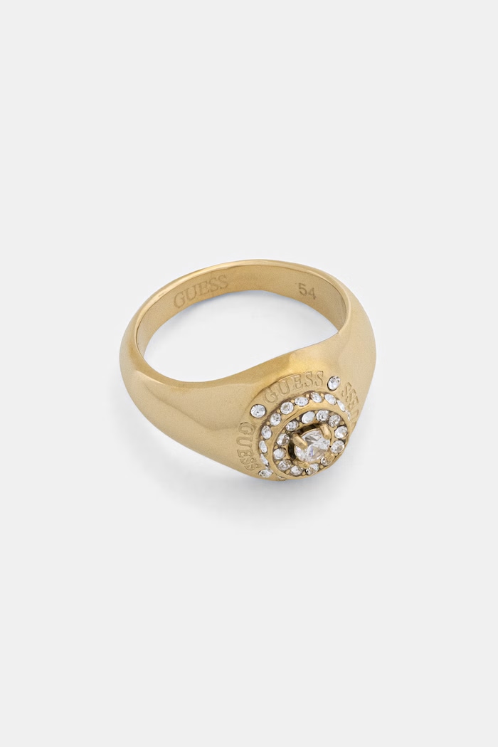 Guess женски пръстен от неръждаема стомана SPARKS злато JUBR06.290JW