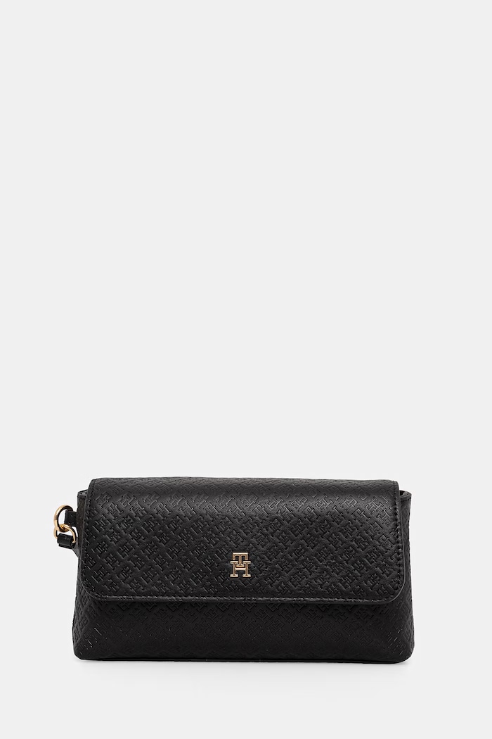 Tommy Hilfiger săculeț pentru femei, cu imitație de piele negru AW0AW18602