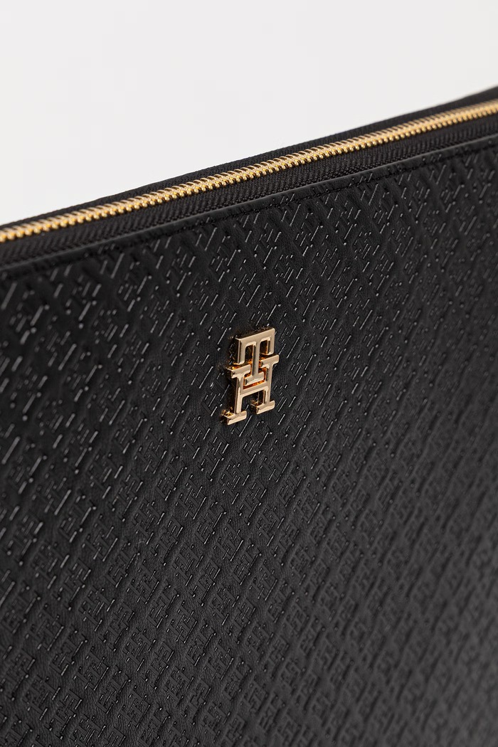 Accesorii Tommy Hilfiger husă de laptop pentru femei, cu imitație de piele AW0AW18603 negru