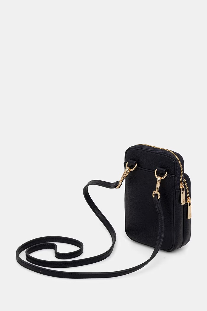 Akcesoria Tommy Hilfiger pokrowiec na telefon damski z imitacji skóry AW0AW18659 granatowy