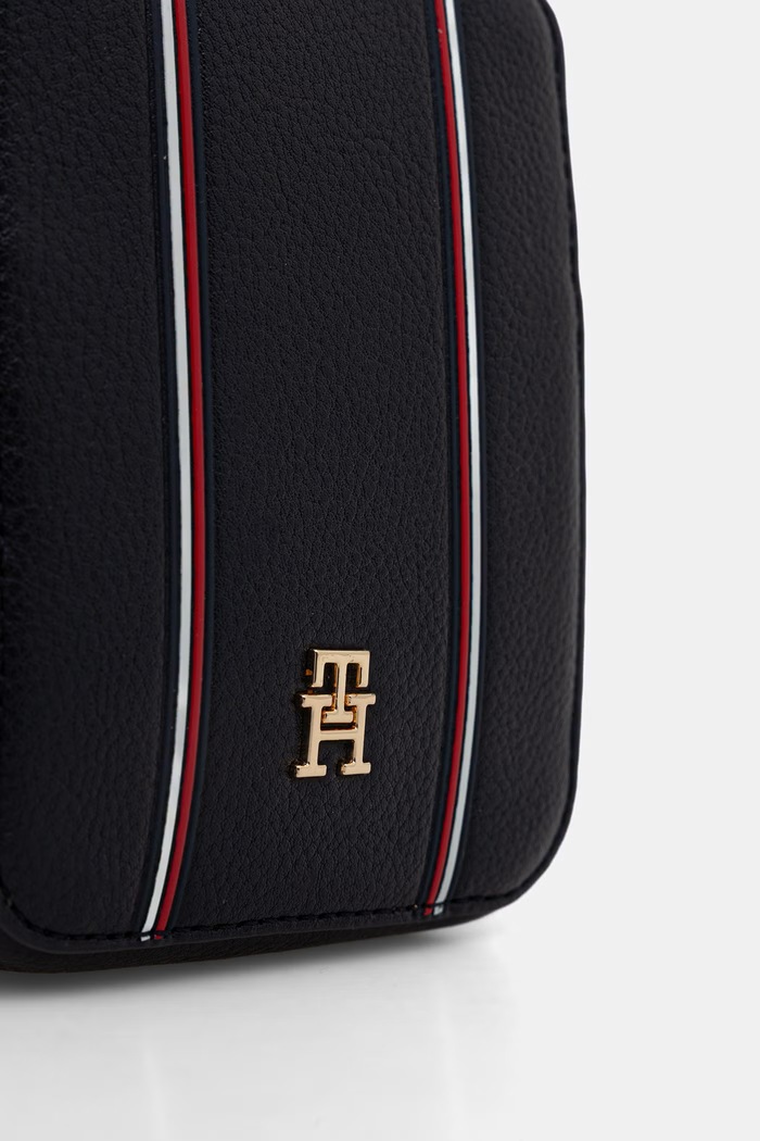 Tommy Hilfiger pokrowiec na telefon damski z imitacji skóry granatowy AW0AW18659